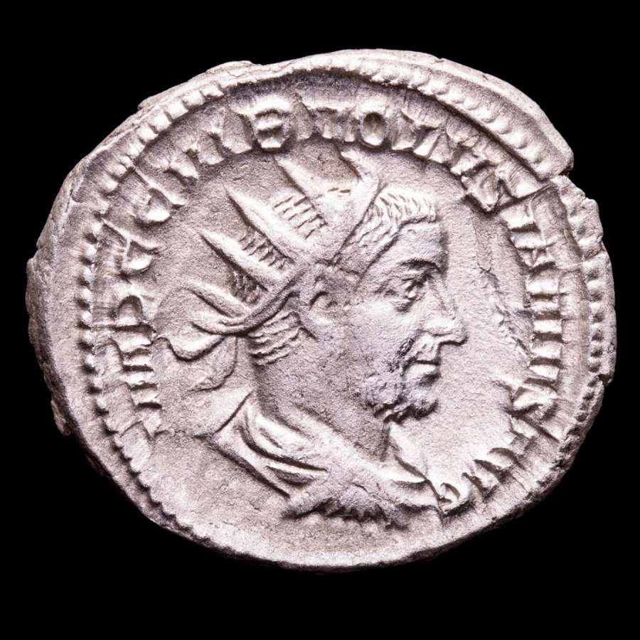 Imperio Romano Volusiano Antoniniano Plata VIRTVS AVGG Marte