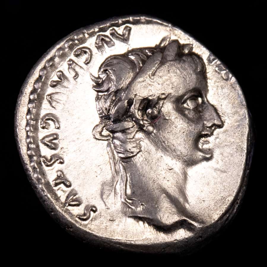 Tiberio, denario del tributo. Lugdunum 14-37 dC PONTIF MAXIM (7579 ...
