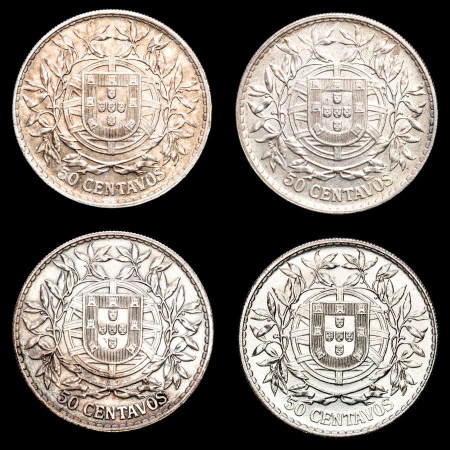 Portugal 50 Centavos 1916 (4 monedas) REPUBLICA PORTUGUESA (137) | Lucernae  Numismática
