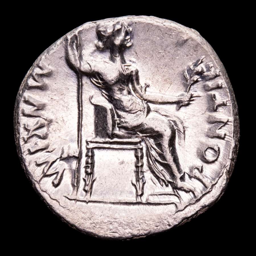 Tiberio, denario del tributo. Lugdunum 14-37 dC PONTIF MAXIM (7577 ...