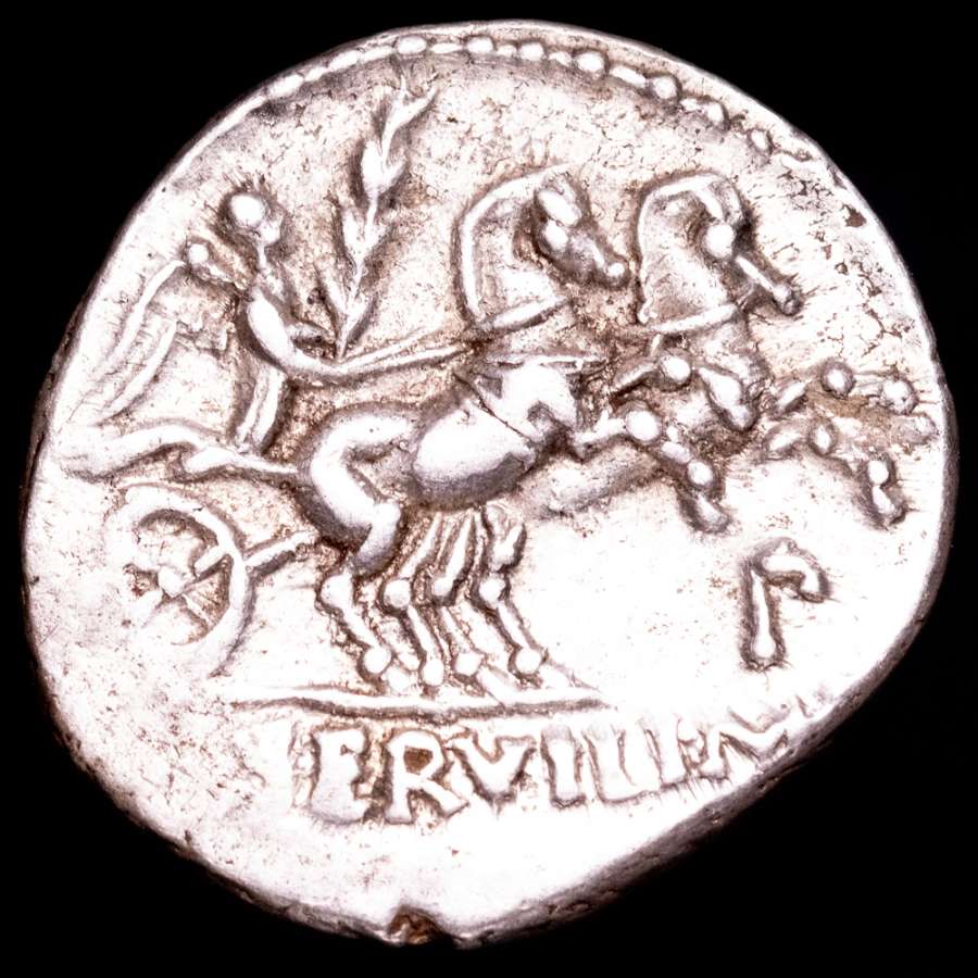 República Romana P. Servilius M. f. Rullus. Denario de plata 100 aC ...