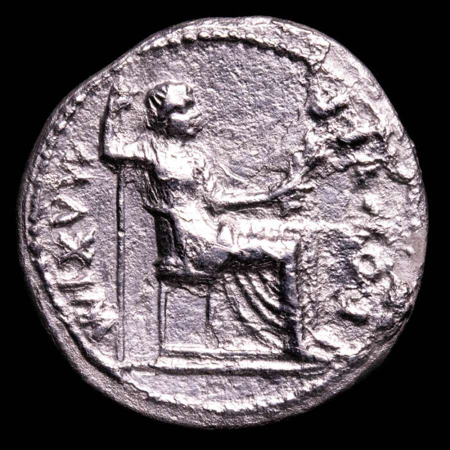 Tiberio, denario del tributo. Lugdunum 14-37 dC PONTIF MAXIM | Lucernae ...
